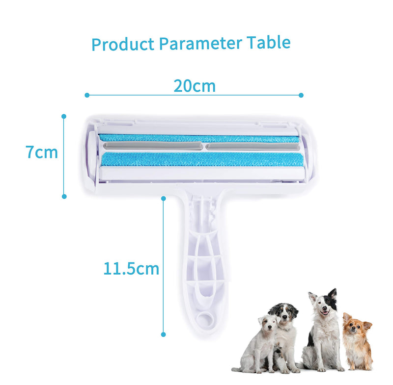GELFUL Reusable Pet Hair Remover Roller Lint Remover Dog Cat Fur Remover Easy to Self Clean the Pet Fur from Furniture Carpets Bedding Clothing Sofa (blue) blue - PawsPlanet Australia