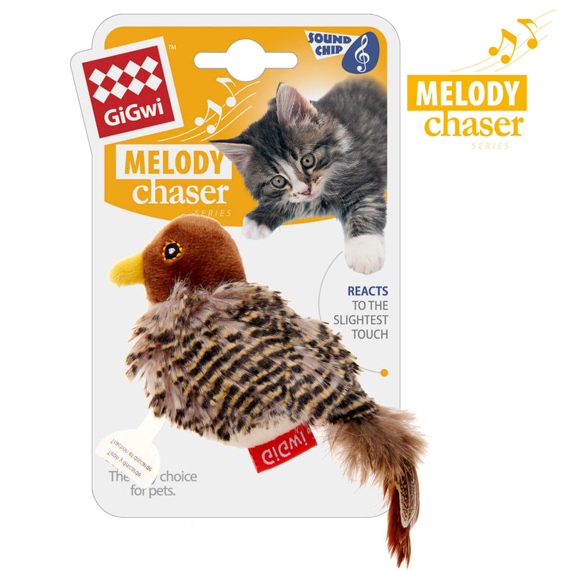Vealind GiGwi Melody Chaser Pet Bird Interactive Cat Toy Plush Toys for Dogs and Cats (Bird) - PawsPlanet Australia