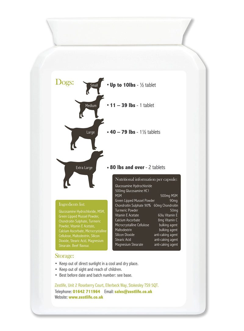Zestlife Hip and Joint Support for dogs 90 tablets - PawsPlanet Australia
