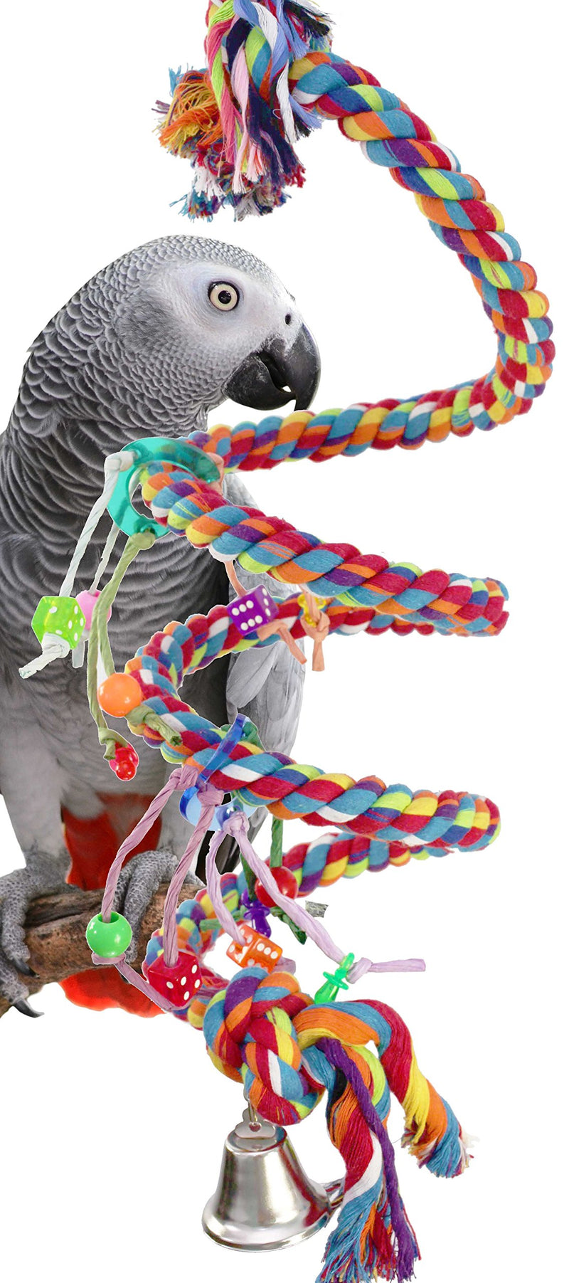 [Australia] - Bonka Bird Toys 1961 Large Charm Rope Boing Coil Swing Bird Toy parrot cage toys cages Amazon 