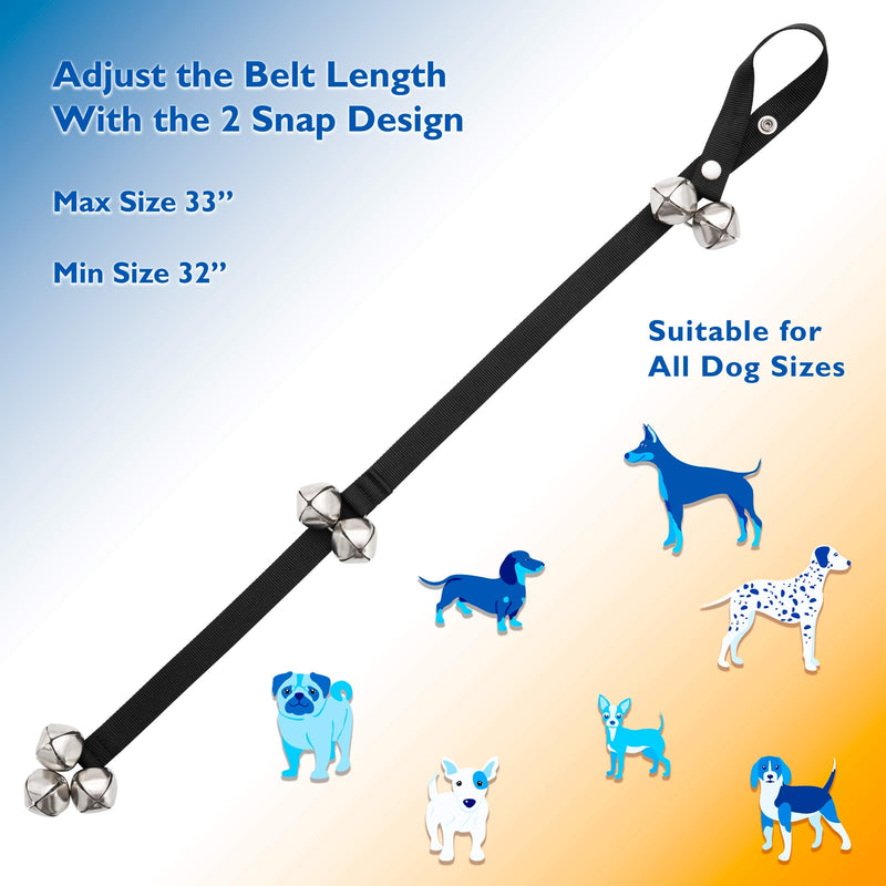 PAWBEE Dog Doorbell - Set of 2 Adjustable Dog Training Bells for Door Knob - 7 Extra-Loud Jingle Dog Potty Training Door Bell - Extra-Strong Strap - for Small, Medium, Large Dogs - Dog Bell for Door - PawsPlanet Australia