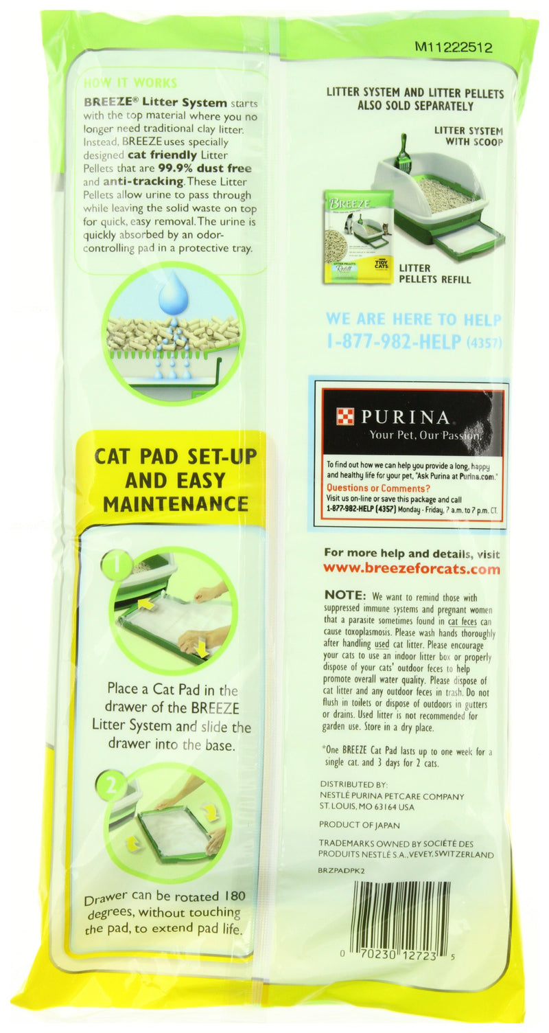 [Australia] - Breeze Tidy Cat Litter Pads 16.9"x11.4"(1 pack of 4 pads) 