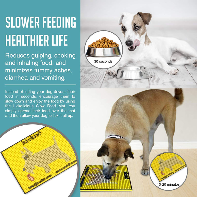 [Australia] - Our K9 Oral Hygiene Mat - Dog Teeth Cleaning - Dog Gum Care - Dog Lick Mat - Wet Food Slow Eating Feeding - Treat Mat 