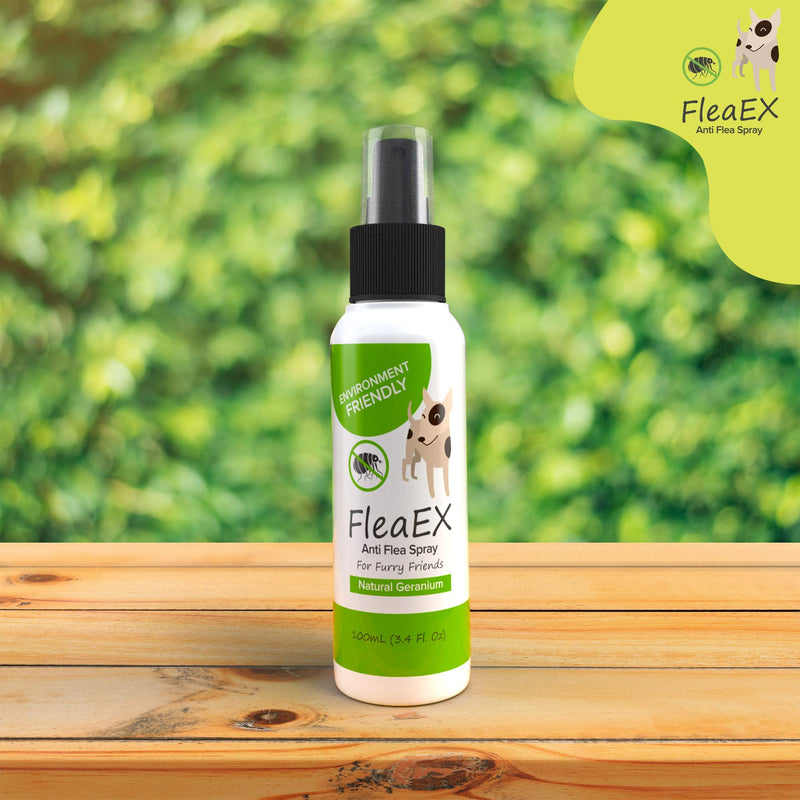 FleaEx Flea Treatment for Dogs & Cats - Natural Dog Flea Treatment Spray for Flea & Tick Prevention - Flea Spray for Dogs & Flea Treatment Cat - Alternative to Flea Shampoo for Dogs & Cats - 100 ml - PawsPlanet Australia