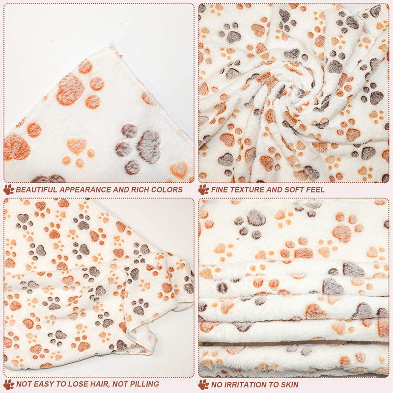 Guinea Pig Bed Blanket,Small Animals Rabbit Soft Warm Cage Cushion Pet Sleep Mat Pad Bed Cover Fluffy Blanket with Cute Paw Print for Guinea Pig Hamster Chinchillas Hedgehogs Ferrets Bunny Cats H01 - PawsPlanet Australia