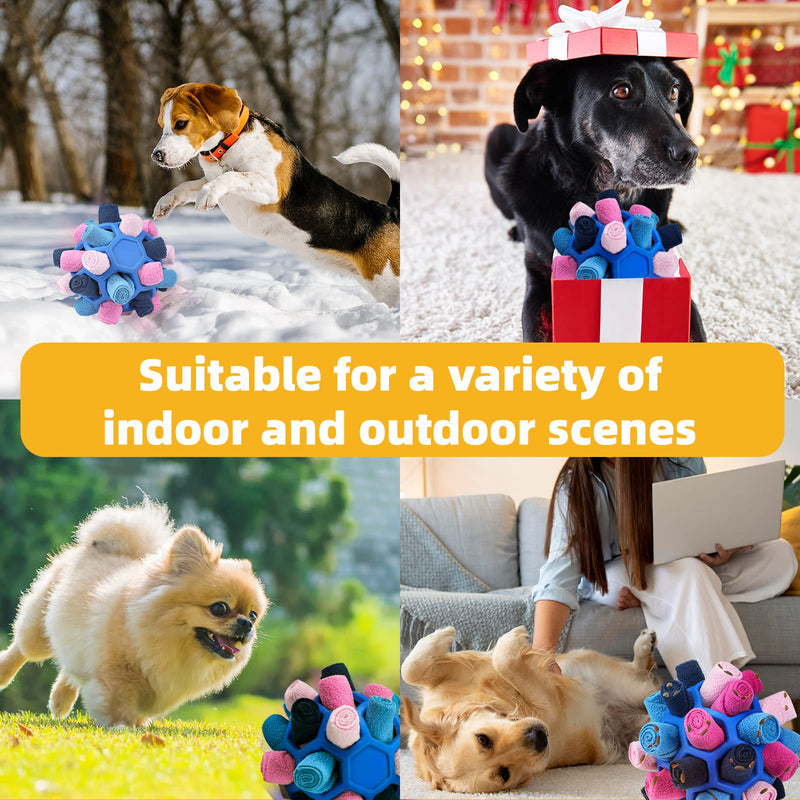 Tesytto Sniffing Ball for Dogs Interactive Dog Toy Encourage Natural Food Ability Slow Food Training Bite Resistant Puppy Play Portable Dog Intelligence Toy (Epic Blue) Epic Blue - PawsPlanet Australia