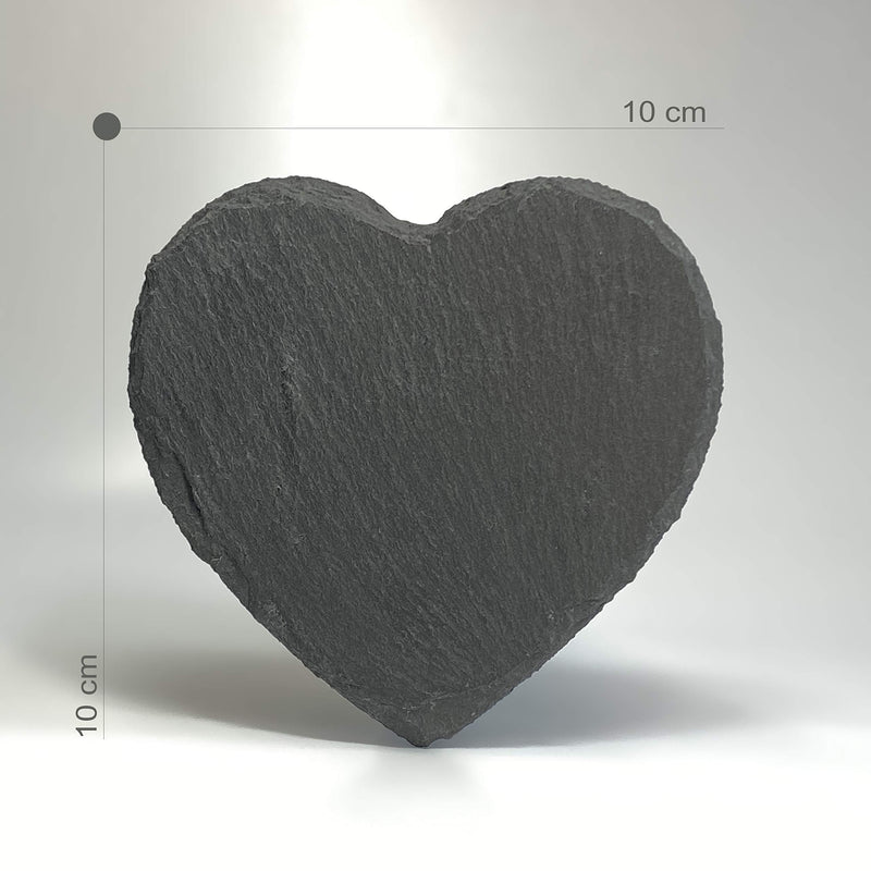 TULLUN Personalised Memorial Heart Shape Plaque + Stand For Pet Cat Dog Slate Stone Frame Paw Grave Marker - Floral - Size | 4" x 4" or 10 x 10 cm| - PawsPlanet Australia