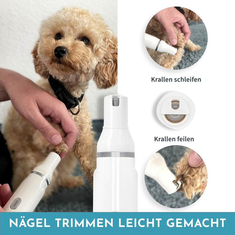Hafenbande 4-in-1 dog clipper and paw trimmer for dogs, cats and small animals | for grooming nose, ears, legs, body | 3 cutting attachments, 3 comb attachments | Waterproof | with battery 4-in-1 trimmer - PawsPlanet Australia