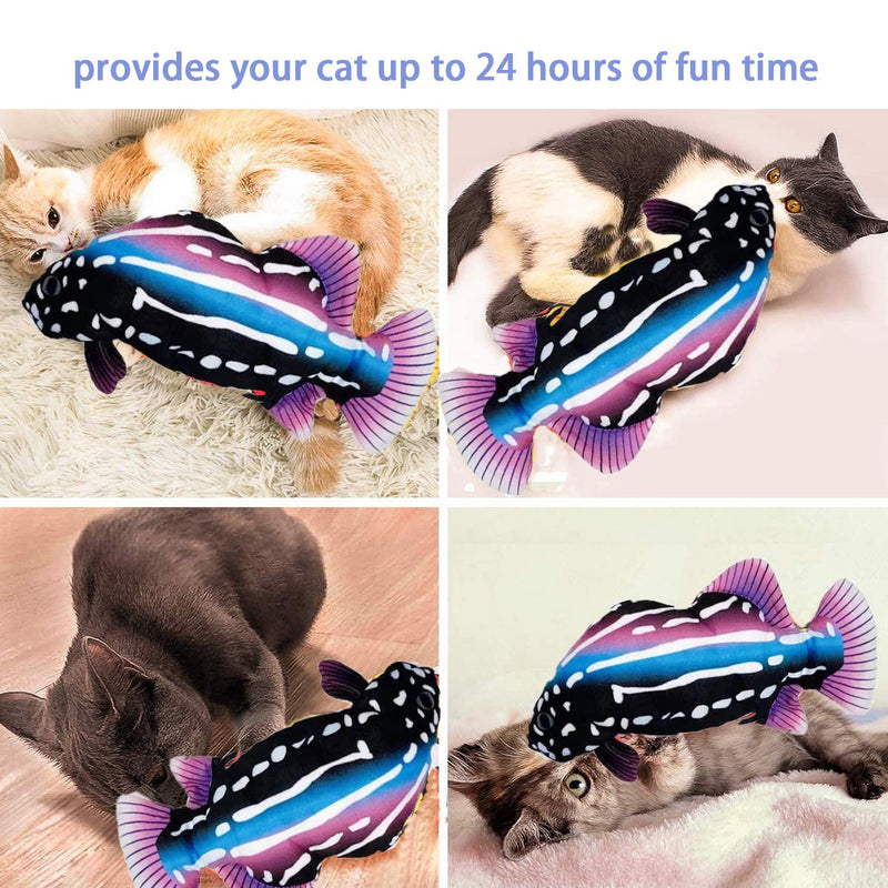 [Australia] - Ddzmz Cat Toys for Indoor Cats Interactive, Cat Kicker Fish Realistic Plush Simulation Electric Wagging Fish Refillable Catnip Cat Toys Interactive Pets Pillow Chew Bite Kick for Cat Kitten Kitty 11" Butterfly fish 