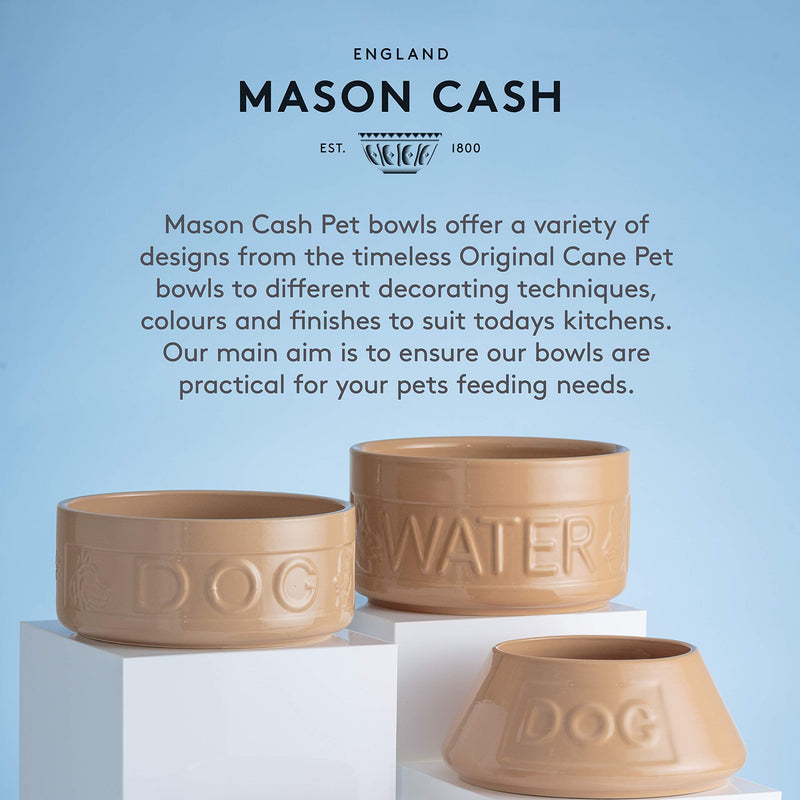 Mason Cash Cane Ceramic Dog Bowl, 5 inch, Blue - PawsPlanet Australia
