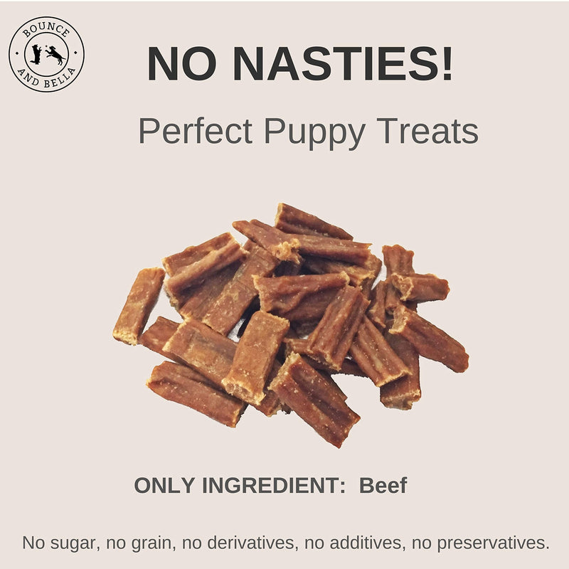 Bounce and Bella Pure Beef Nibbles – Just One Ingredient - Ideal as Puppy Training Treats from 8 Weeks – Natural Grain Free Dog Treats with No Nasties 100g 100 g (Pack of 1) - PawsPlanet Australia