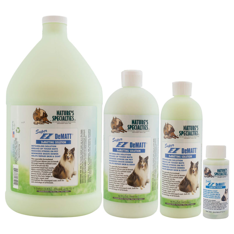 [Australia] - Nature's Specialties Super EZ Dematt Conditioner for Dogs Cats, Non-Toxic Biodegradeable, 4oz 16 Ounce 