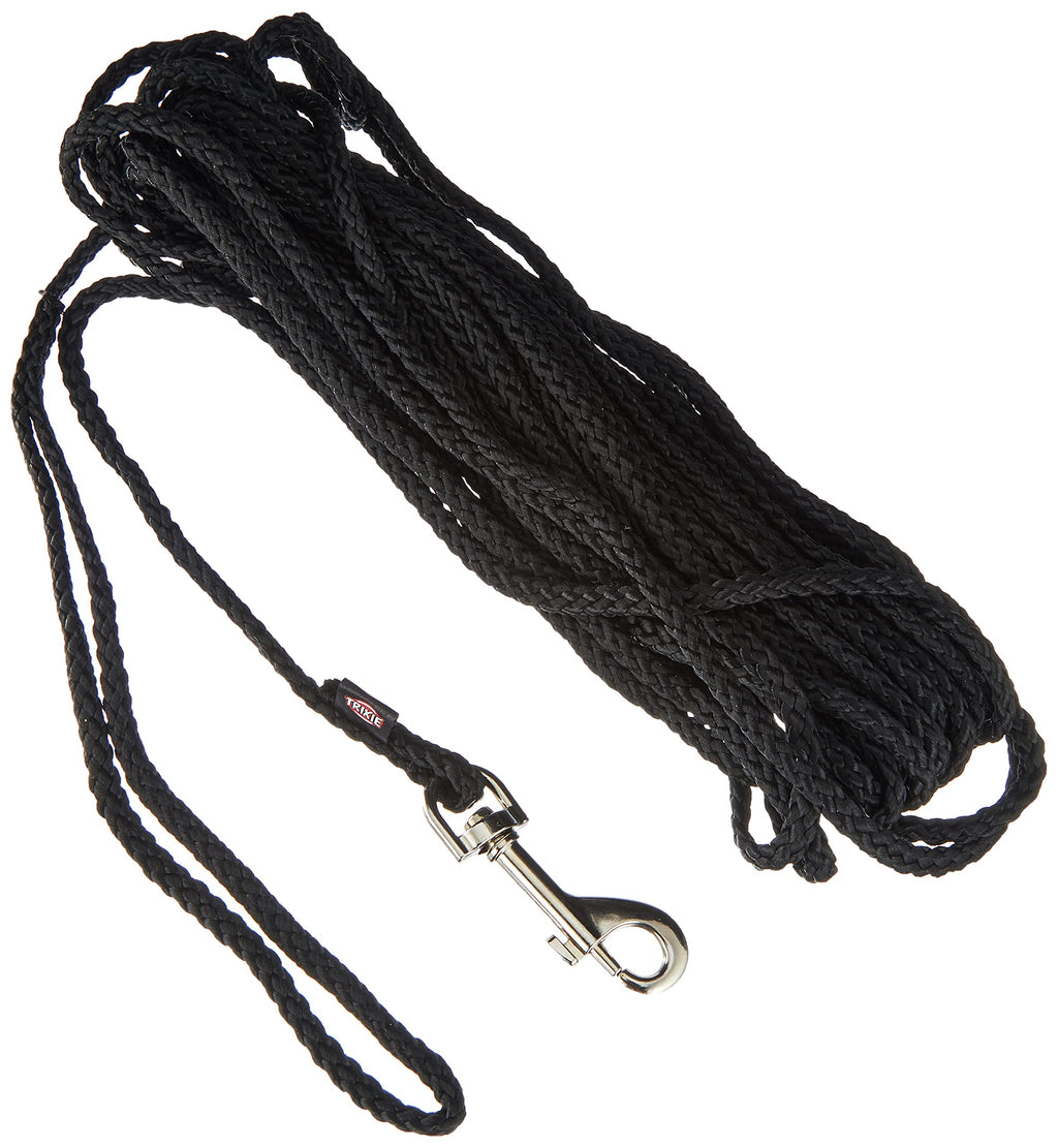 Towing line, round, S–M: 10 m/ø 5 mm, black - PawsPlanet Australia