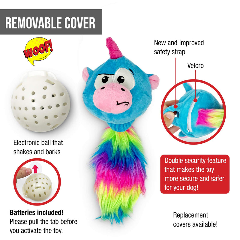 Hyper Pet Doggie Pal Unicorn Interactive Plush Dog Toys (Wiggles, Vibrates, and Barks – Dog Toys for Boredom and Stimulating Play) Full Unit - PawsPlanet Australia