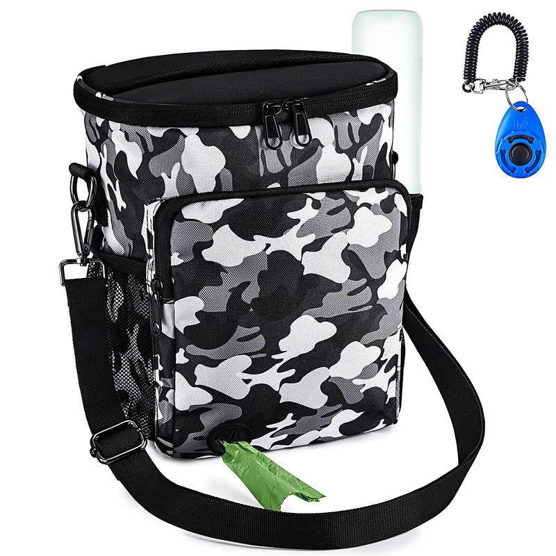 LUKITO Dog Treat Pouch with Large Capacity, Multi-Pocket Pet Training Bag with XL Shoulder Strap, Belt and Belt Clip, Poop Bag Dispenser, Dog Clicker Training Kit, Puppy Walking Fanny Pack - PawsPlanet Australia