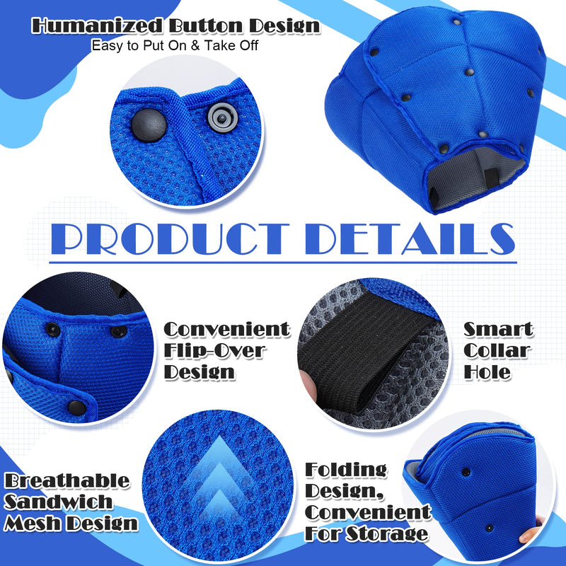 Neck brace for dogs, neck brace for cats, protective collar for dogs, breathable dog collar for small, medium and large dogs, adjustable dog recovery collar after surgery, light E-collar M (neck: 28-36cm/11-14.2in) blue - PawsPlanet Australia