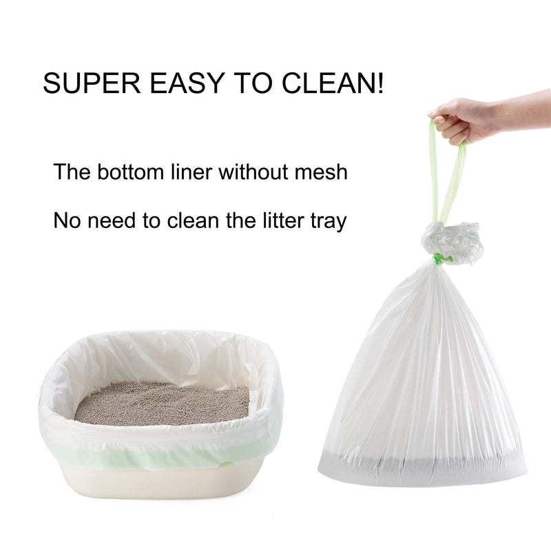 Suhaco Cat Sifting Litter Box Liners 14 Large Disposable Cats Litter Pan Liner Bag with Drawstring (14L) 14L - PawsPlanet Australia