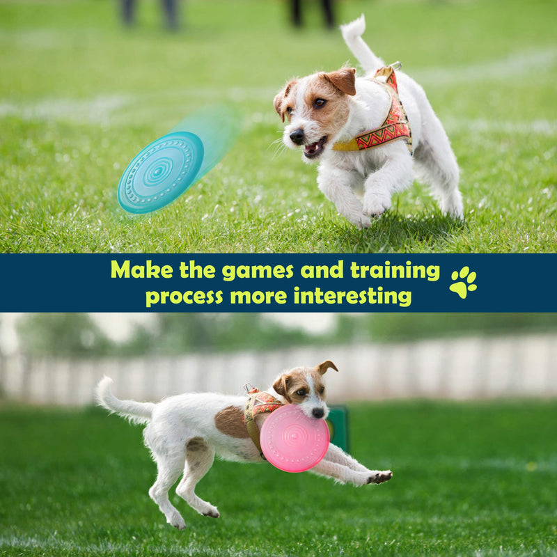 Petper Dog Flying Disc Toy, Dog Frisbees Durable Pet Toy 9" Navy Blue - PawsPlanet Australia