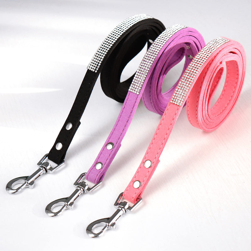 Pet Artist Rhinestone Dog Collars for Small Dogs,Soft Diamond Dog Collar,Bling Dog Collars for Medium Dogs with Flower Black XS:Neck 7.5-10"(19-25cm),Width5/8"(1.5cm) - PawsPlanet Australia