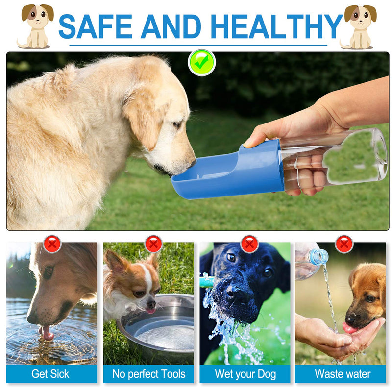 Hestarpet Dog Water Bottle for Walking, Leak Proof Portable Water Bottle with Bowl Dispenser, Pets Outdoor Drinking Water Bottle for Travelling, Hiking or Camping - PawsPlanet Australia