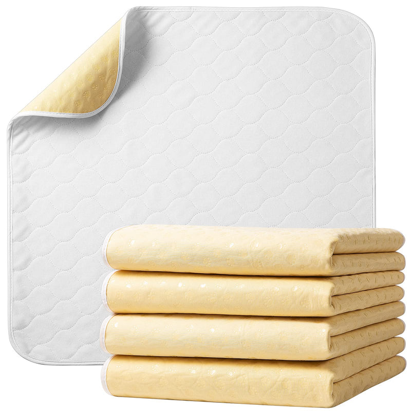 Yangbaga washable puppy pads 4 pieces 60 x 60 cm, dog toilet for home puppy toilet white, training pads reusable, quick-absorbing puppy pads for dogs, cats, guinea pigs 60x60 - PawsPlanet Australia