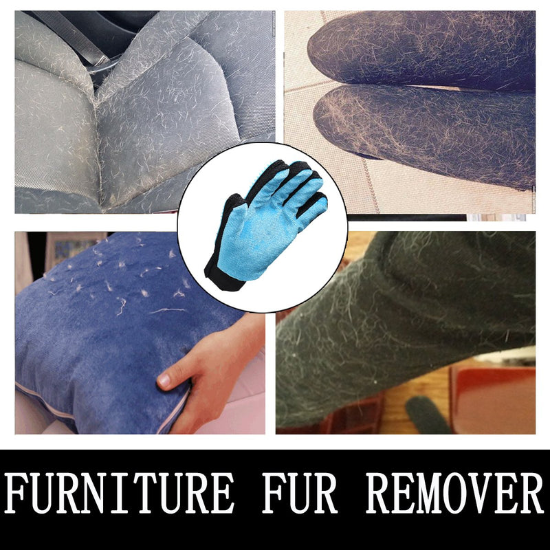 [Australia] - FRETOD Pet Glove Grooming Tool + Furniture Hair Remover Mitt - Dog Cat Hair Deshedding Brush for Long & Short Fur - Bathing Massage Comb 1 PACK Glove 
