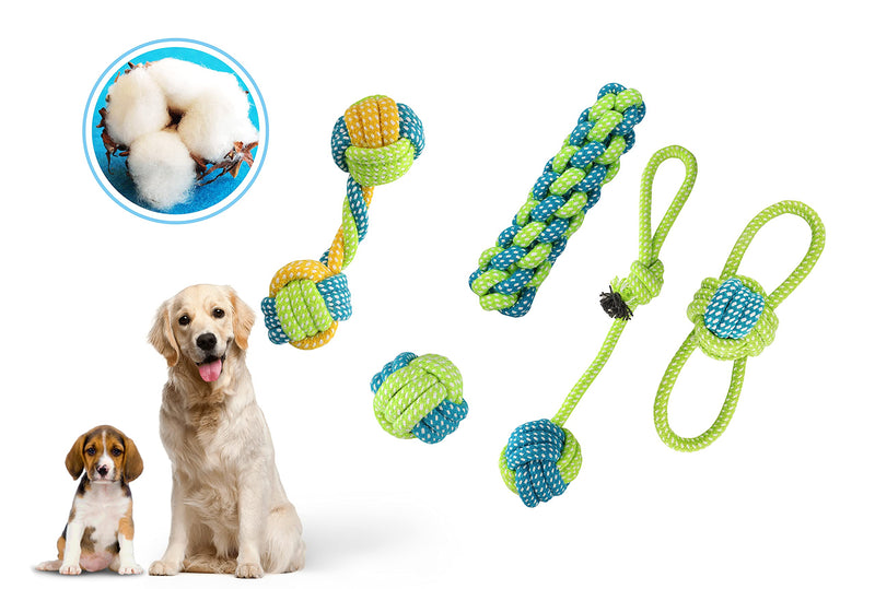 Yachonn 7 combo Cotton Rope Chew Toys for Pets, Cotton Teething Toys for puppy playing Training for small and medium dogs - PawsPlanet Australia