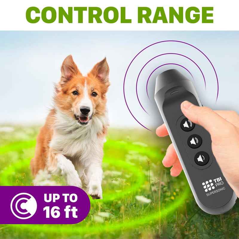 3-in-1 Dog Bark Control Ultrasonic Device Professional Rechargeable - Barking Deterrent Devices - Handheld Repellent, Stop No Bark Training Anti Barking Tool 16.8 Ft - Humane for Small, Medium, Large - PawsPlanet Australia