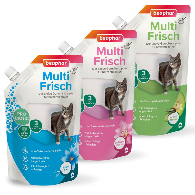 Beaphar Multi Fresh - Odor neutralizer for cat litter boxes - Extends the shelf life of cat litter - Fresh breeze scent - 400 g 400 g (pack of 1) Fresh breeze - PawsPlanet Australia