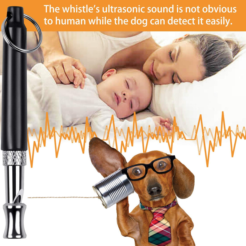 FANZ Classic Ultrasonic Dog Whistles with Clicker, Training Guide Included, 2PCS Silent Dog Whistles and 1PC Dog Clicker for Dog Training 2*Whistle + Clicker - PawsPlanet Australia