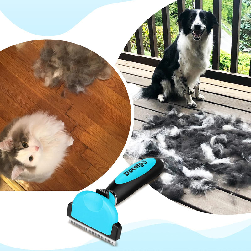 Docatgo cat brush short hair | Dog brush, undercoat brush for cats/dogs, undercoat grooming and hair loss for puppies/kittens, flea comb for small/medium breeds - PawsPlanet Australia