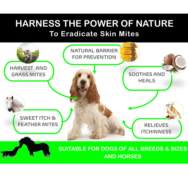 Holistic Hound Mite-ee Stuff Mite Treatment for Dogs, Horses & Rabbits - 100% Natural Balm That Repels and Treats Skin Mites - Heals, Soothes and Prevents Itching - 50ml Easy-Apply Balm - PawsPlanet Australia