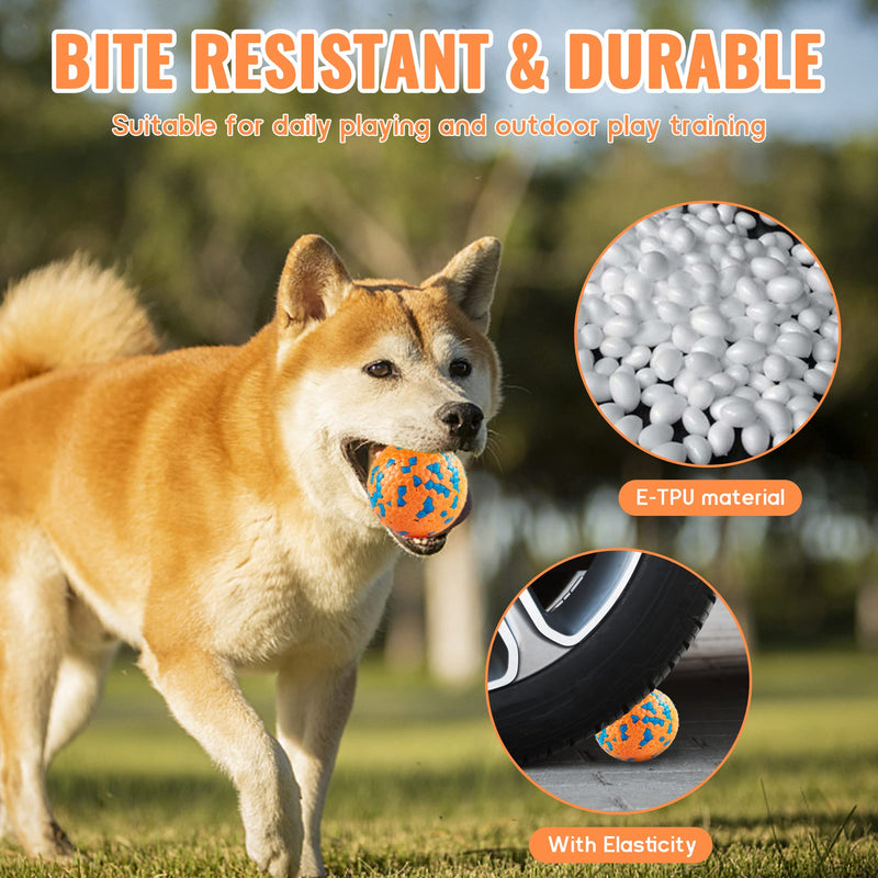 FUSOTO 2PCS Interactive Dog Balls, Dog Toys for Boredom and Stimulating, Dog Toys for Aggressive Chewers, Safer for Dog's Mouths, for Large Medium Small Puppy, Training Catch & Fetch, Water-Floating 2 PCS - Orange œÜ2.75 inch Ôºà7cmÔºâ - PawsPlanet Australia