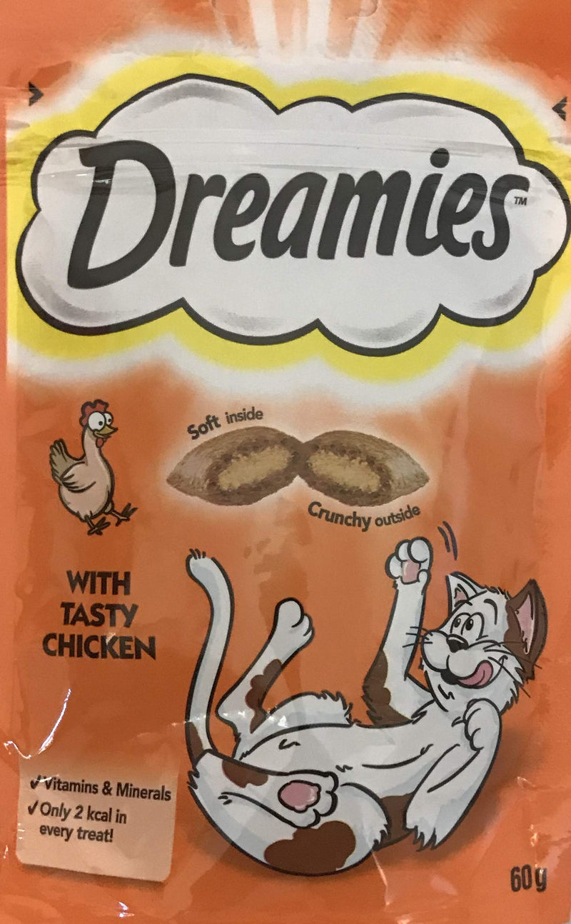 Dreamies Cat Treats with Tasty Chicken 60g Bundle (2 Pack) - PawsPlanet Australia