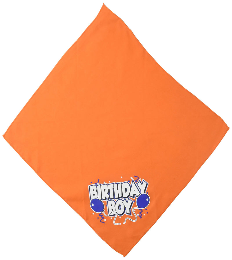 [Australia] - Mirage Pet Birthday Boy Screen Print Dog Bandana Not Applicable Orange 