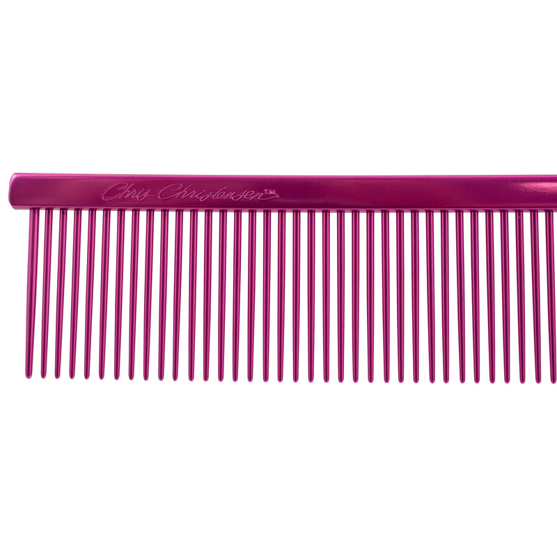 Chris Christensen 000 Comb Brass Fine/Course 7.5" Pink 7.5 Inch Fine/Coarse - PawsPlanet Australia