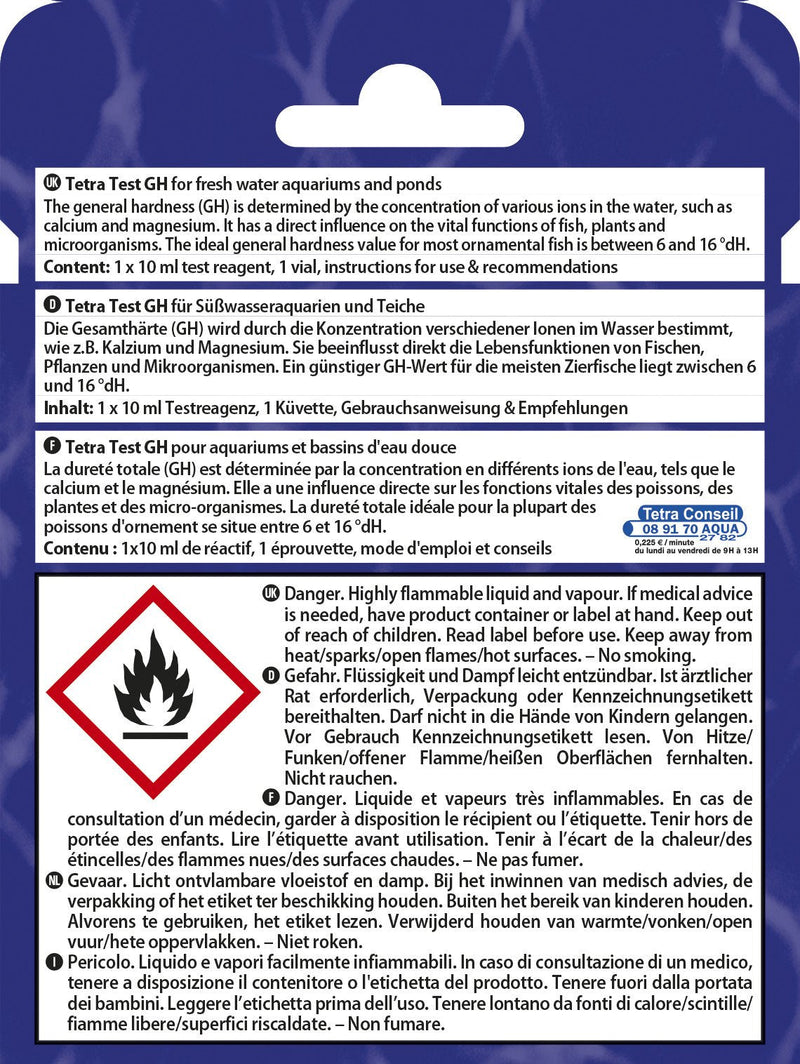 Tetra Test GH, to Measure the Aquarium and Pond General Hardness Value Reliably and Precisely, 10 ml - PawsPlanet Australia