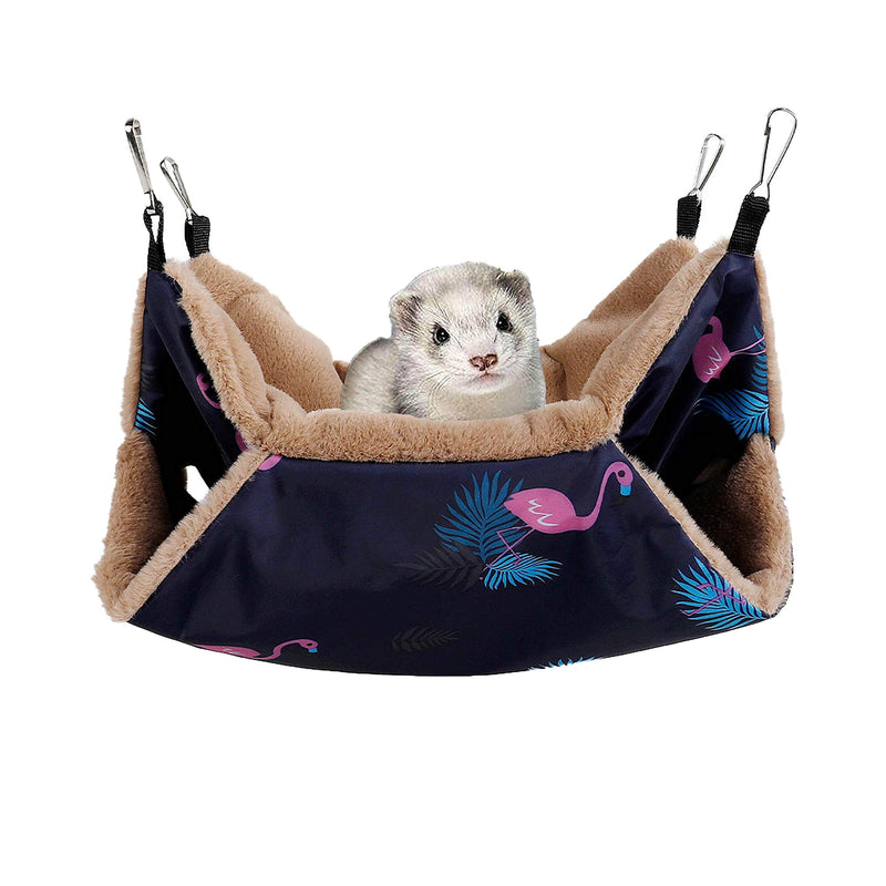 STTQYB Small Pet Cage Hammock, Hanging Bed for Small Animals Pet Cage Hammock Accessories Bedding for Chinchilla Parrot Sugar Glider Ferrets Rat Hamster Rat Playing Sleeping Flamingo - PawsPlanet Australia