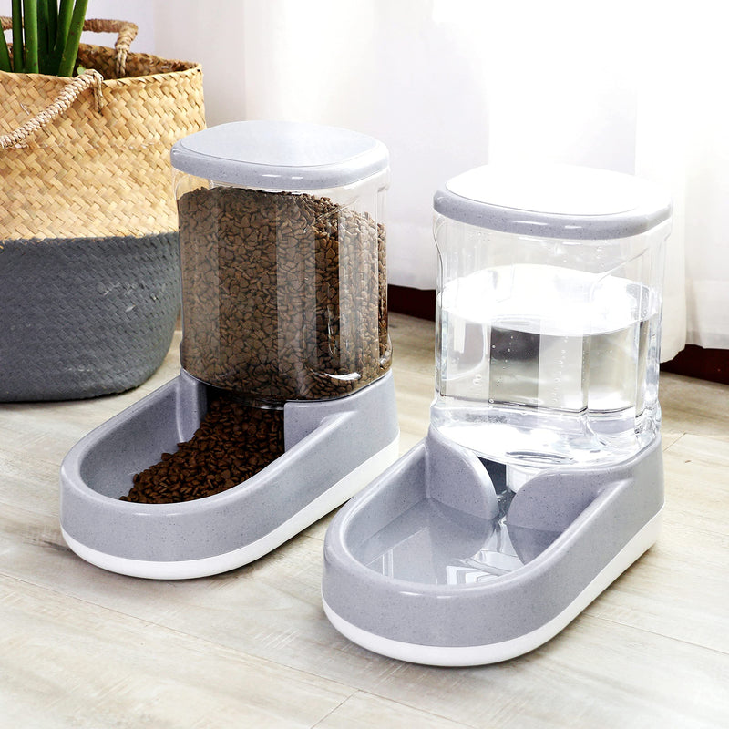 LeYoMiao Automatic Pet Feeder Medium and Small Pet Automatic Food Feeder and Drinker Set 3.8 L, Dog Travel Supplies Feeder and Drinker Cat Rabbit Pet Animal food feeder +waterer - PawsPlanet Australia