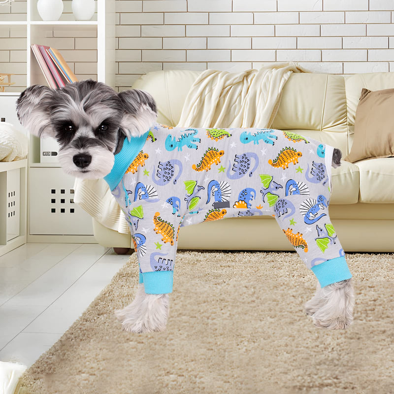 Dog Surgery Recovery Suit, Dog Onesie for Surgery Female Male Dogs, Dogs Pajamas Long Sleeve, Small Dogs Onesie, Abdominal Wound Bandages Surgical Suit, Cat Recovery Suit for Shedding Skin Disease Large Dino - PawsPlanet Australia