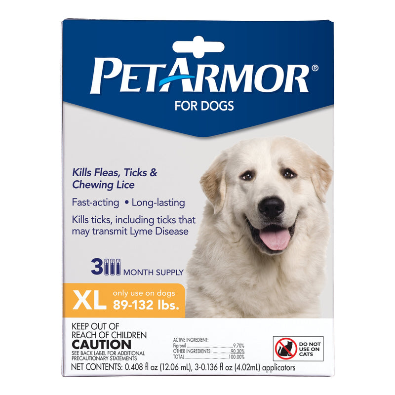 PetArmor for Dogs, Flea and Tick Treatment for Extra Large Dogs (89-132 Pounds), Includes 3 Month Supply of Topical Flea Treatments - PawsPlanet Australia