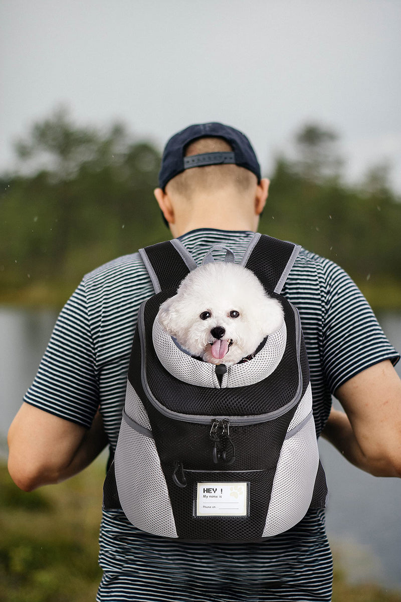 ENNEFU Comfortable Dog Cat Carrier Backpack Puppy Pet Front Pack with Breathable Head Out Design and Padded Shoulder for Hiking Outdoor Travel L1 - PawsPlanet Australia