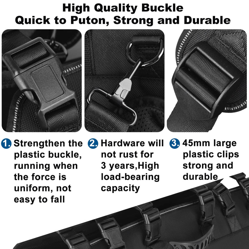 Wakytu dog bag for small dogs emergency backpack, dog carrier bag for disabled, joint injuries, older dogs up and down stairs, cars dog sling (black S) black - PawsPlanet Australia