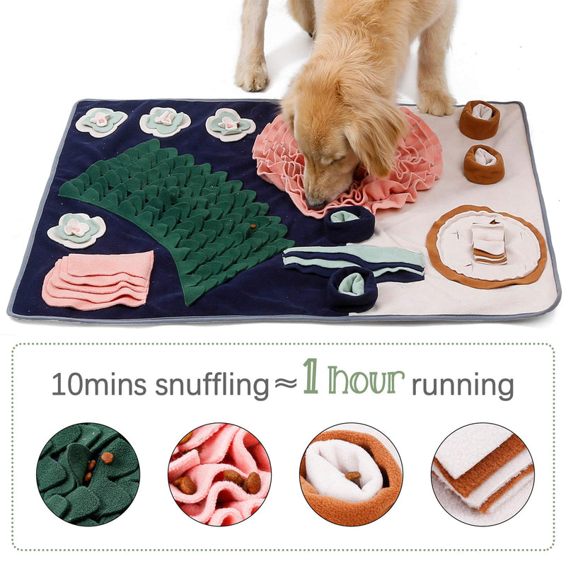 Kuoser Pet Snuffle Mat, Small Medium Large Dog Slow Feeding Mat Training Pad, Puppy Interactive Toys for Training Nosework Foraging Skill Stress Release, Dog Puzzle Toys, Machine Washable - PawsPlanet Australia