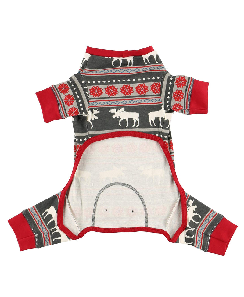 [Australia] - LazyOne Flapjacks, One-Piece Dog Sweater, Matching Family Pajamas for Dogs Small Moose Fair Isle Dog Flapjack Onesie 