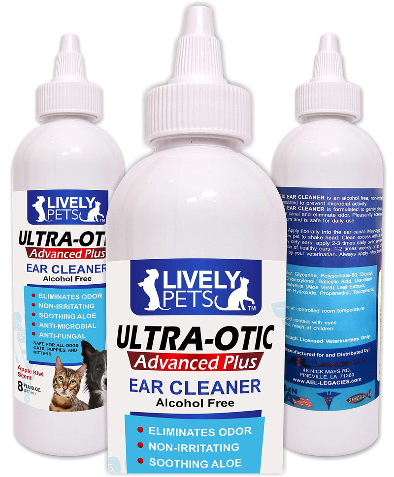 Lively Pets Dog Ear Cleaner and Ear Infection Treatment - Ear Mites, Yeast & Fungal Infections - Broad Spectrum Veterinary Formula - PawsPlanet Australia