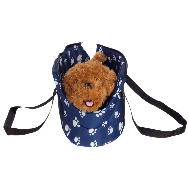 [Australia] - CueCue Pet Deluxe Cusioned Paw Print Pet Carrier Small 