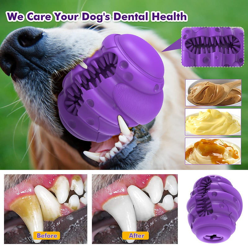 Dog Toys, Dog Puzzle Toys, Indestructible Chew Toys for Aggressive Chewers Large Breed, Interactive Chew Toy Food Dispenser for Medium Small Dog, Durable 100% Natural Rubber,Heavy Tough Toy for Puppy - PawsPlanet Australia