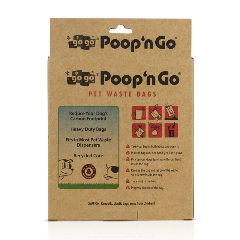 [Australia] - GoGo Pet Products 8-Pack Poop n Go Pet Waste Bags Refill Rolls Royal Blue Scented 