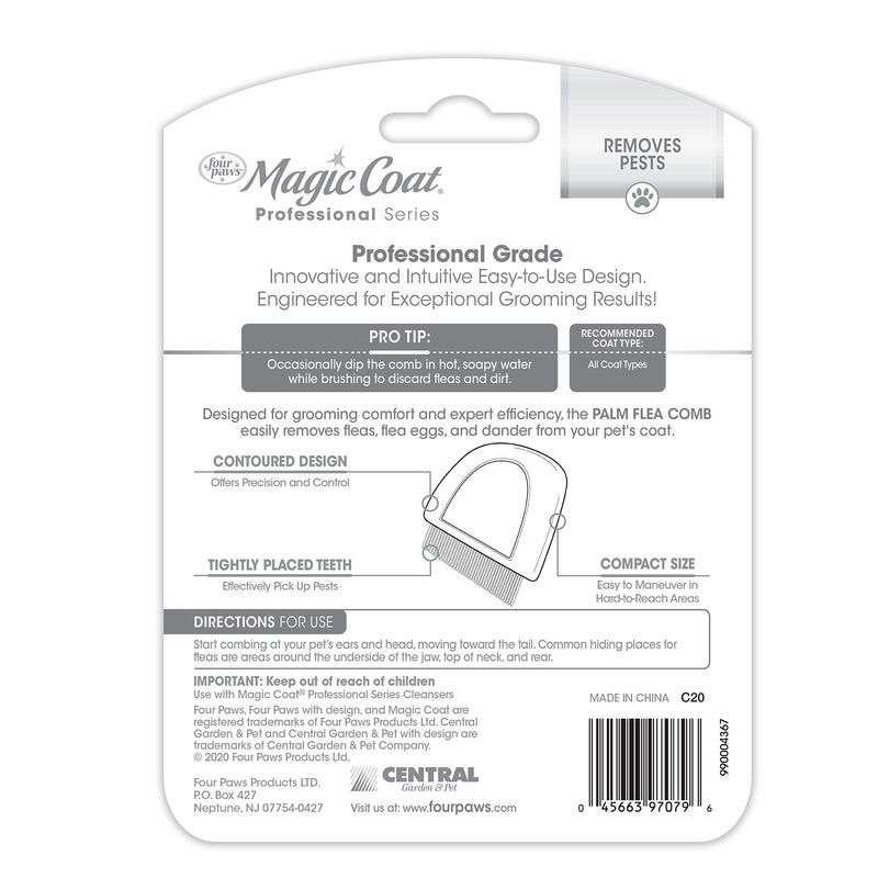 Magic Coat Professional Series Palm Flea Comb for Dogs - PawsPlanet Australia